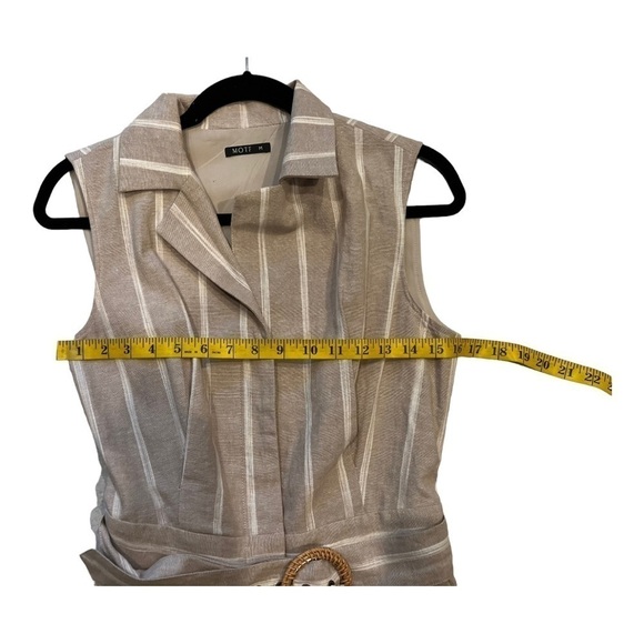 MOTF Linen Blend Wide Leg Jumpsuit Medium - Picture 10 of 11